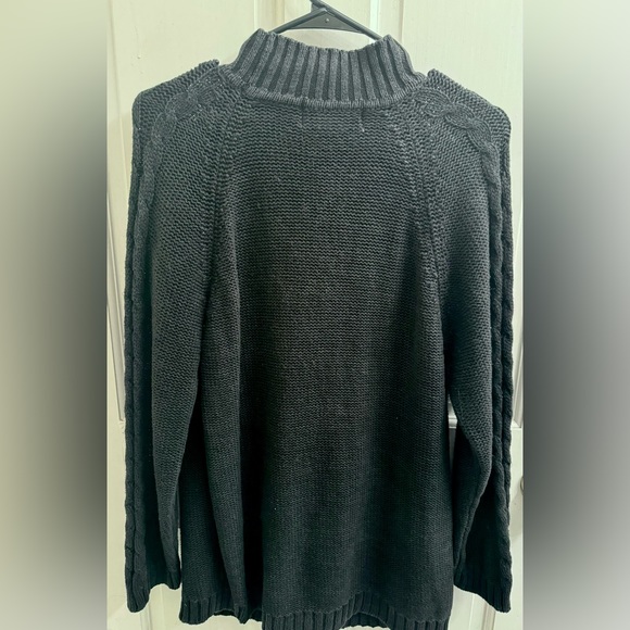 Women’s Casual Corner Black Knit Mock Neck Sweater Size M - Picture 5 of 5